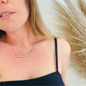 NEW NORDSTROM REVOLVE Gold Silver Wrapped Bar Layering Choker Necklace Jewelry